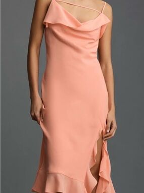 Anthropologie Mare Mare Sleeveless Draped Asymmetrical Midi Dress